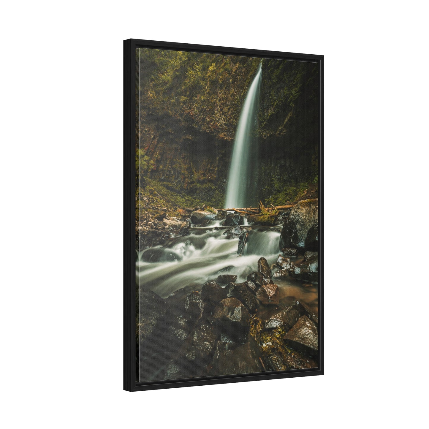 Oregon - Upper Latourell Falls - Gallery Canvas Wraps, Vertical Frame