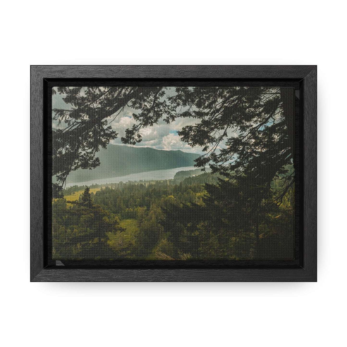 Washington - The Gorge Peak Through - Gallery Canvas Wrap, Horizontal Frame