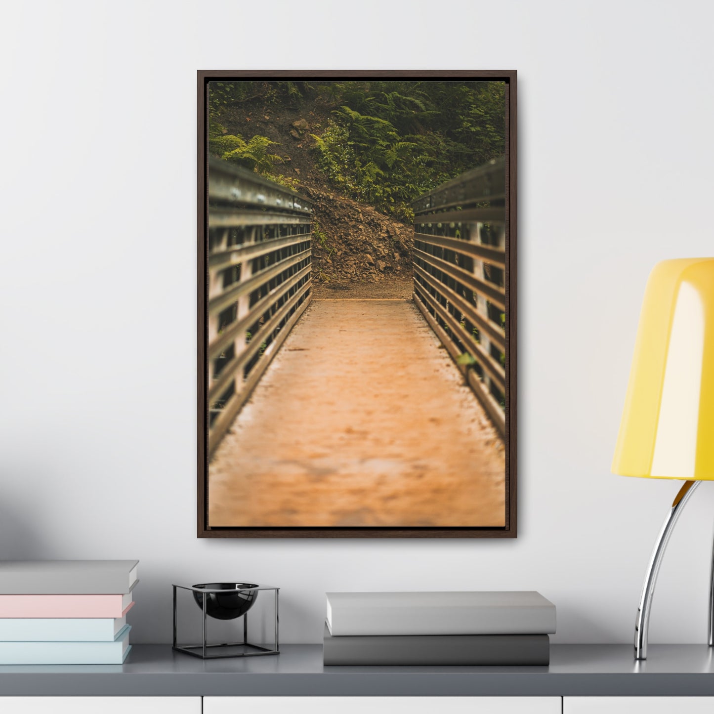Oregon - Upper Latourell Falls Bridge - Gallery Canvas Wraps, Vertical Frame
