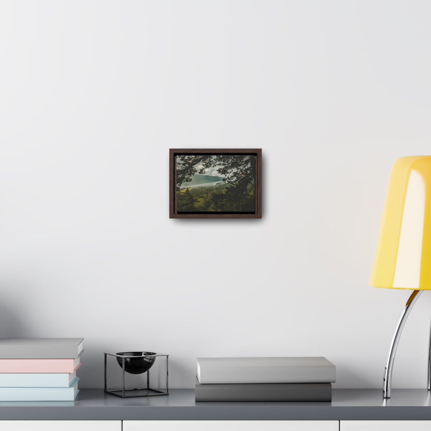 Washington - The Gorge Peak Through - Gallery Canvas Wrap, Horizontal Frame