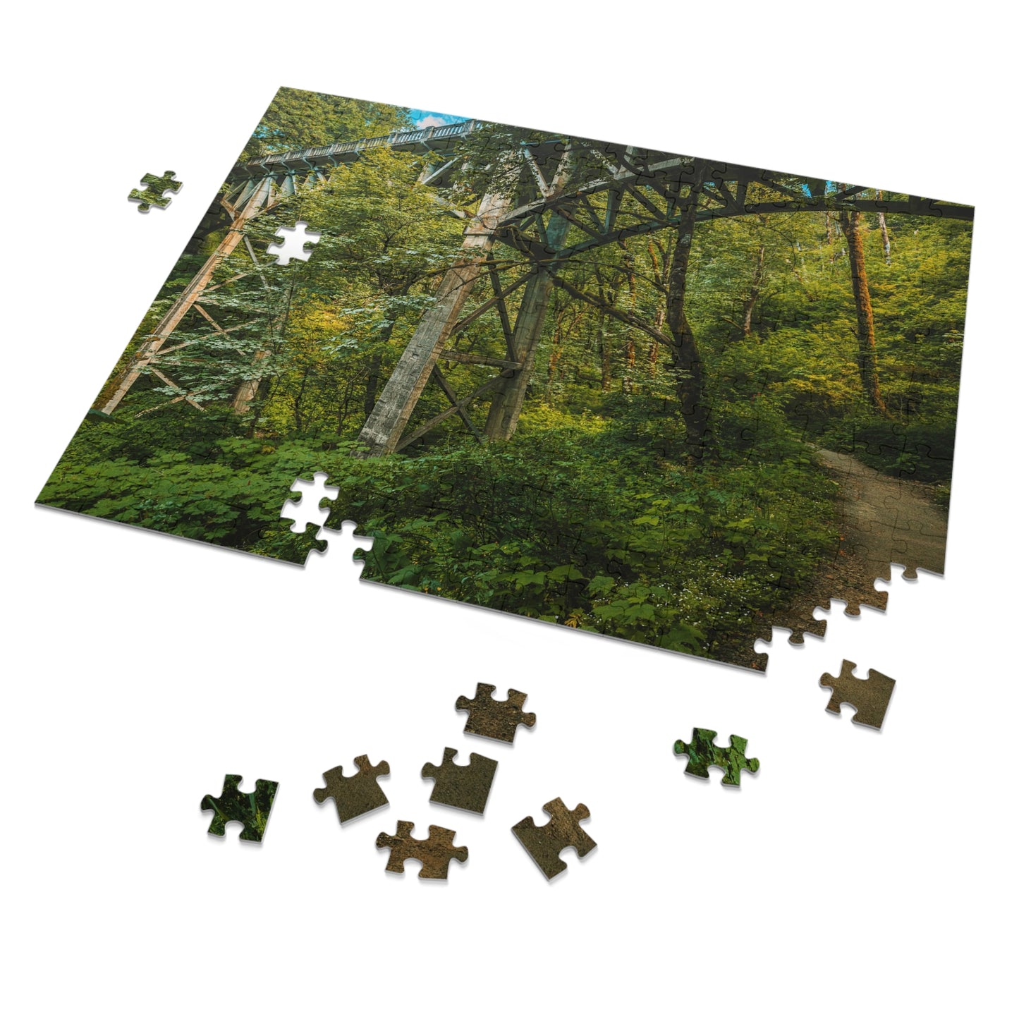 Oregon - Latourell Falls Bridge Trail - Jigsaw Puzzle (30, 110, 252, 500,1000-Piece)
