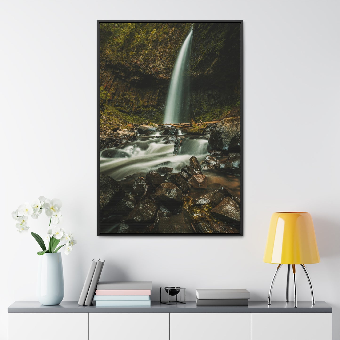 Oregon - Upper Latourell Falls - Gallery Canvas Wraps, Vertical Frame
