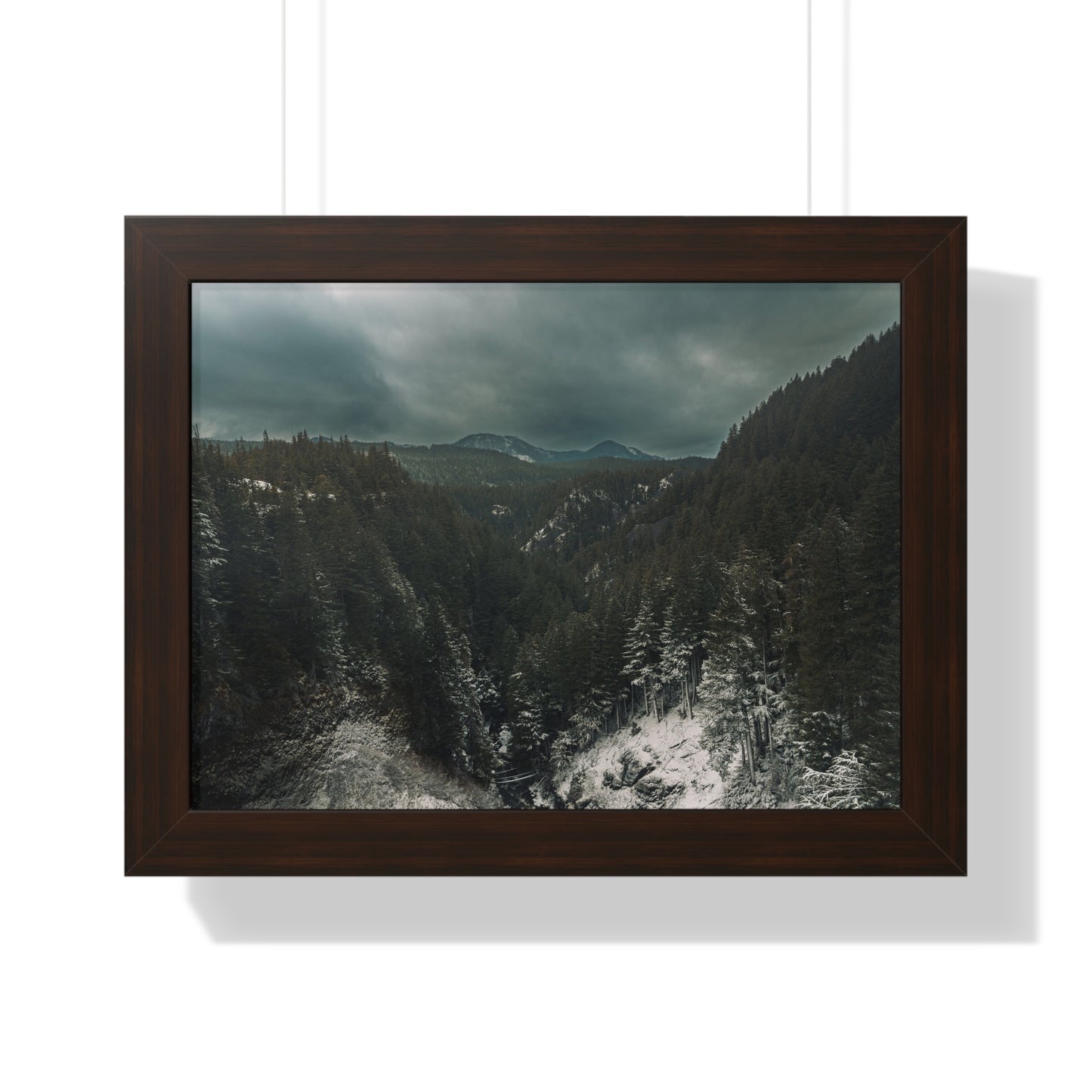 Oregon - Salt Creek Falls View Point - Framed Horizontal Poster