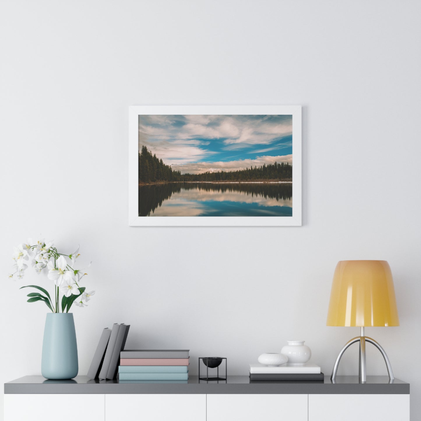 Oregon - Stump Lake - Framed Horizontal Poster