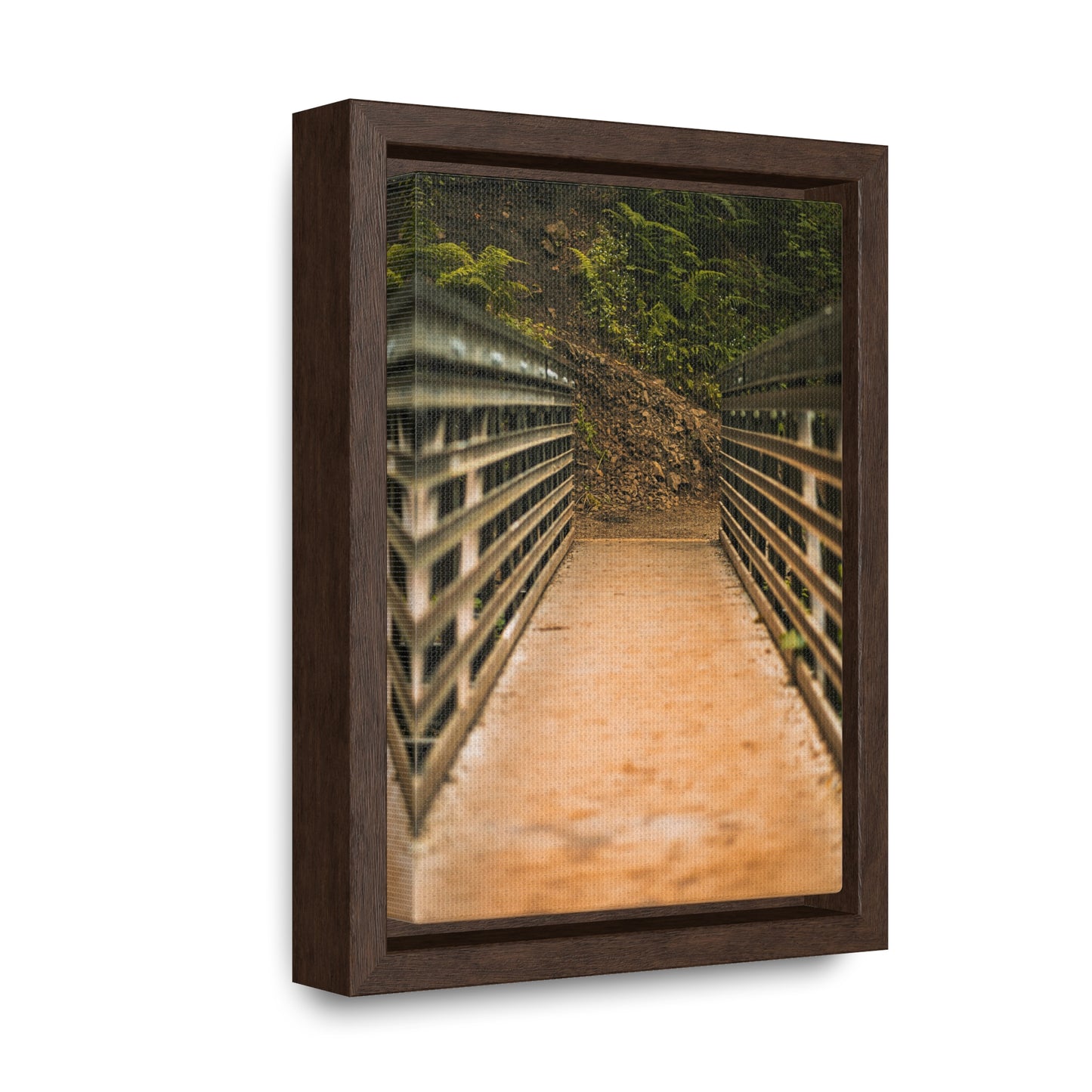 Oregon - Upper Latourell Falls Bridge - Gallery Canvas Wraps, Vertical Frame