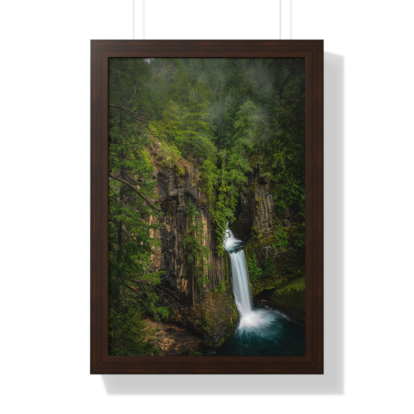 Oregon - Toketee Falls - Framed Vertical Poster