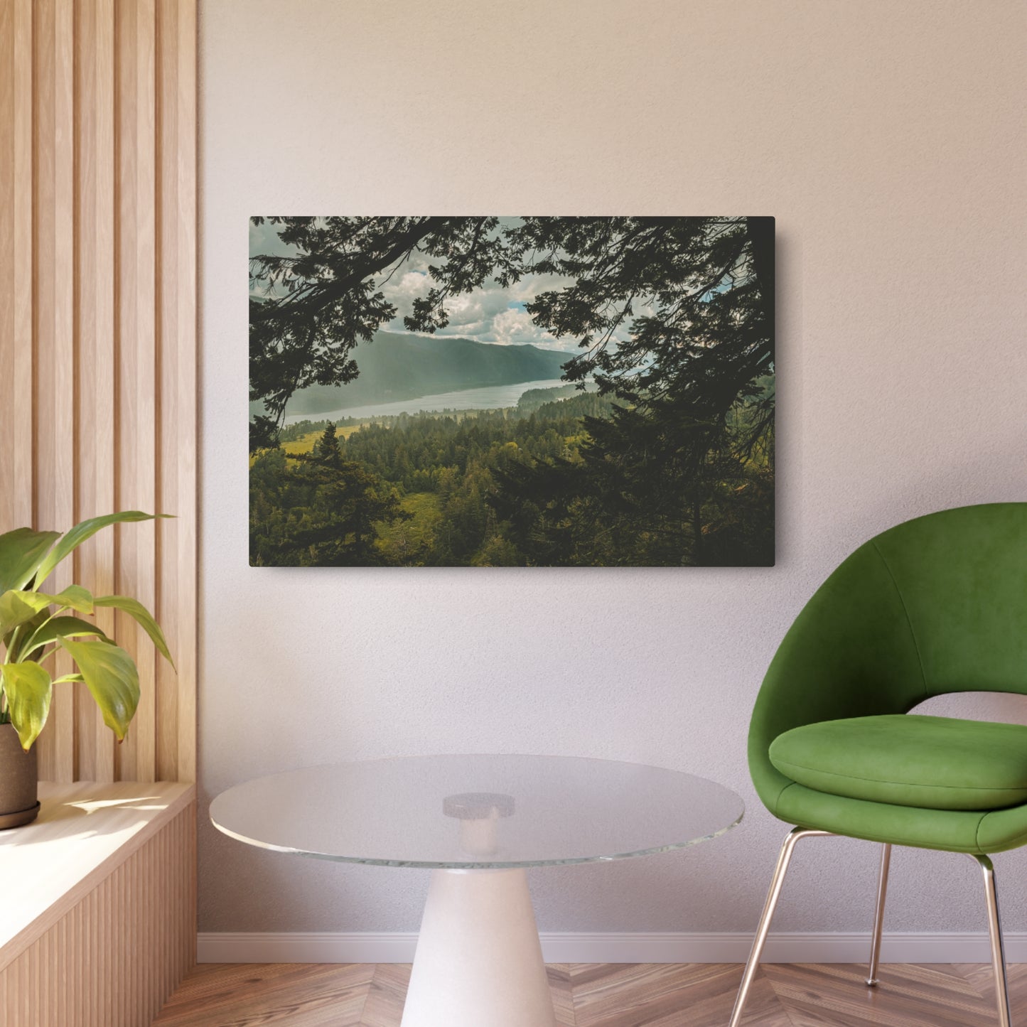 Washington - The Gorge Peak Through - Metal Art Sign