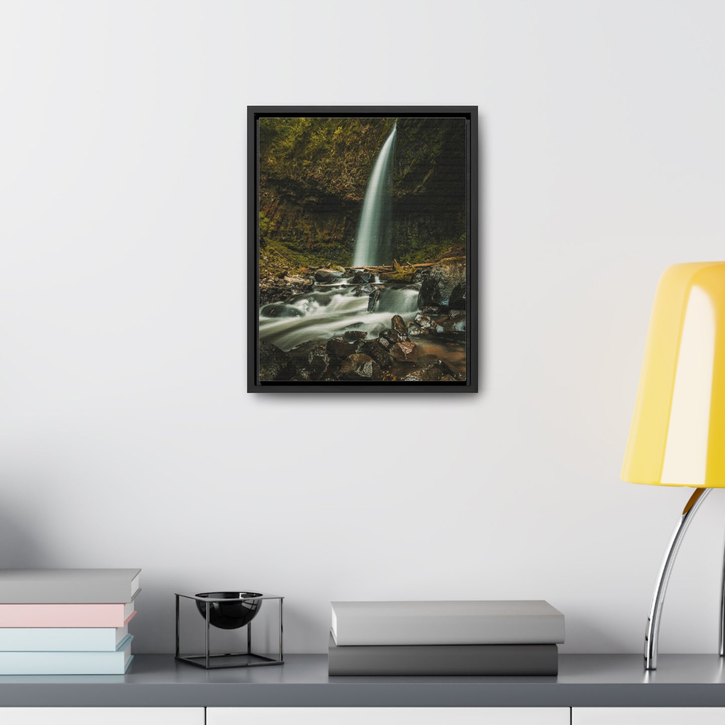 Oregon - Upper Latourell Falls - Gallery Canvas Wraps, Vertical Frame