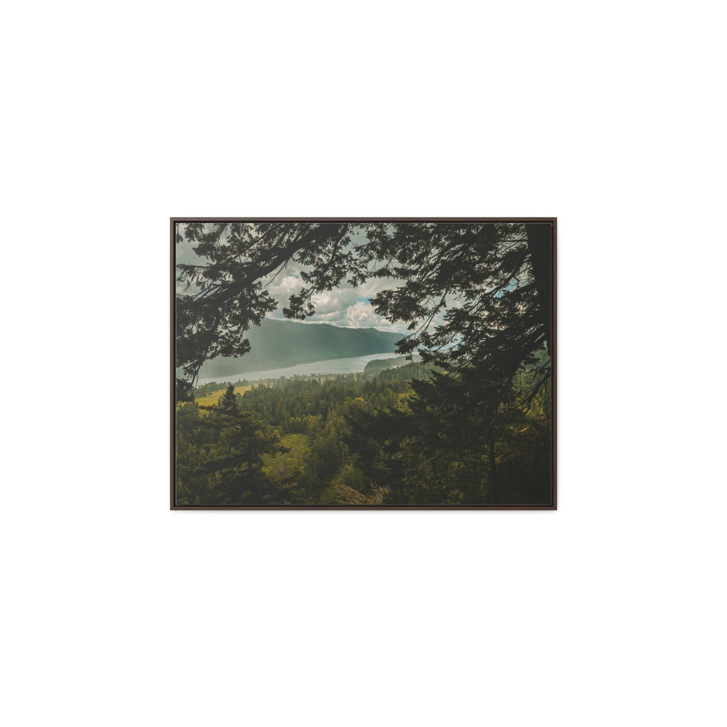 Washington - The Gorge Peak Through - Gallery Canvas Wrap, Horizontal Frame