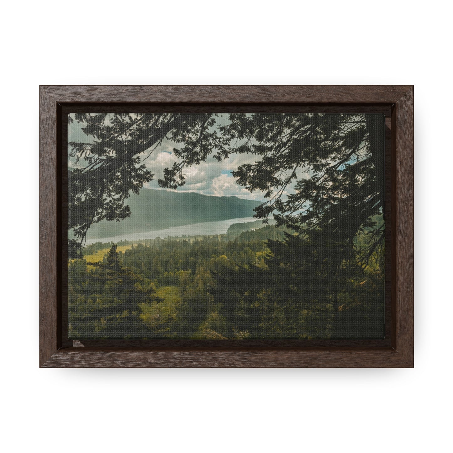 Washington - The Gorge Peak Through - Gallery Canvas Wrap, Horizontal Frame
