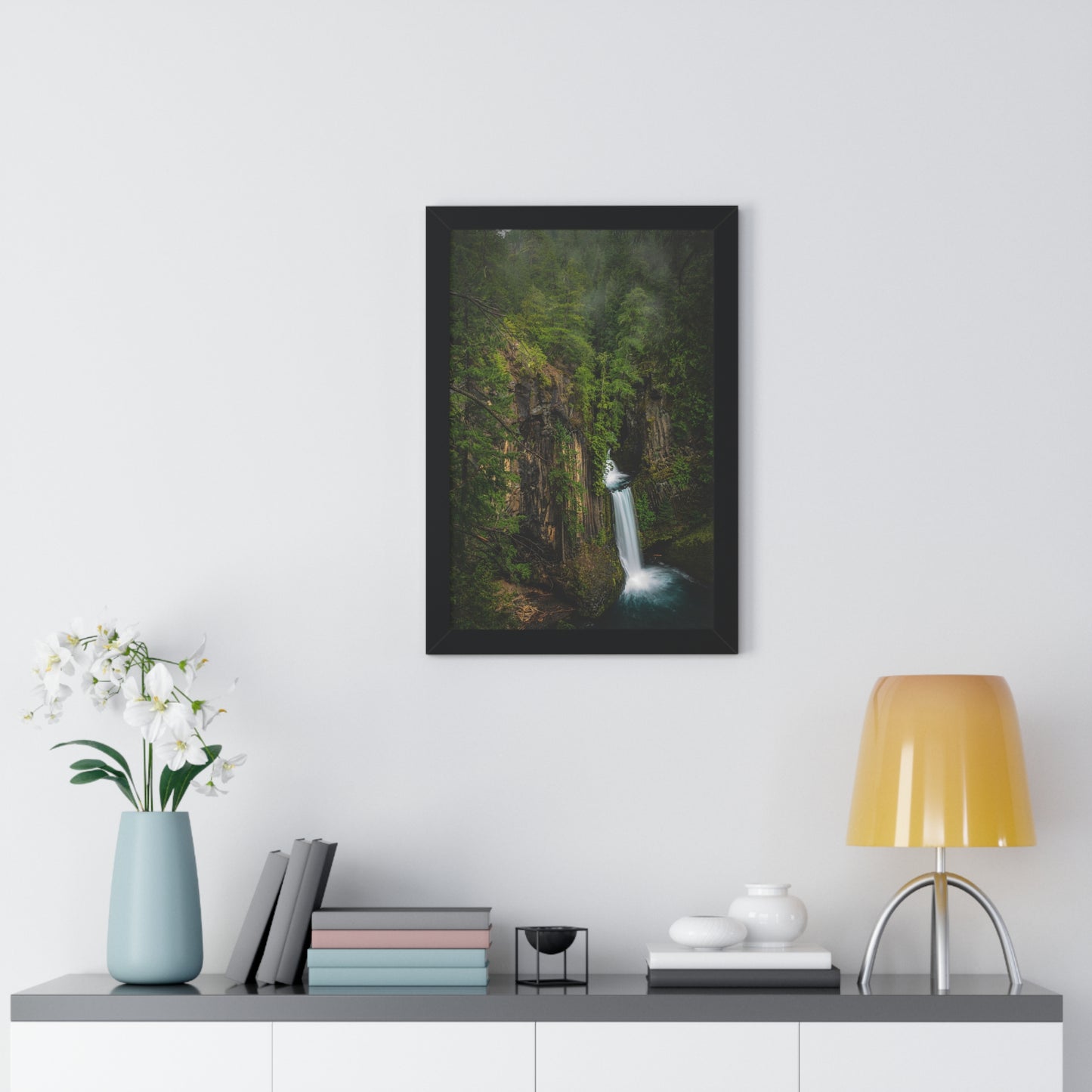 Oregon - Toketee Falls - Framed Vertical Poster