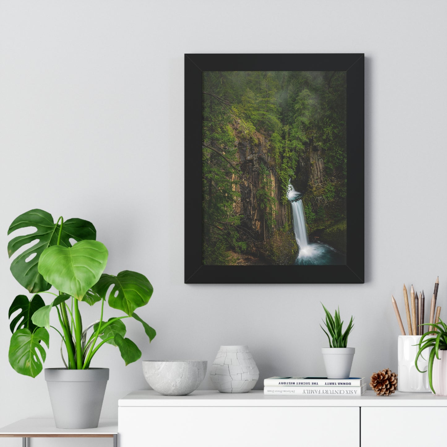 Oregon - Toketee Falls - Framed Vertical Poster