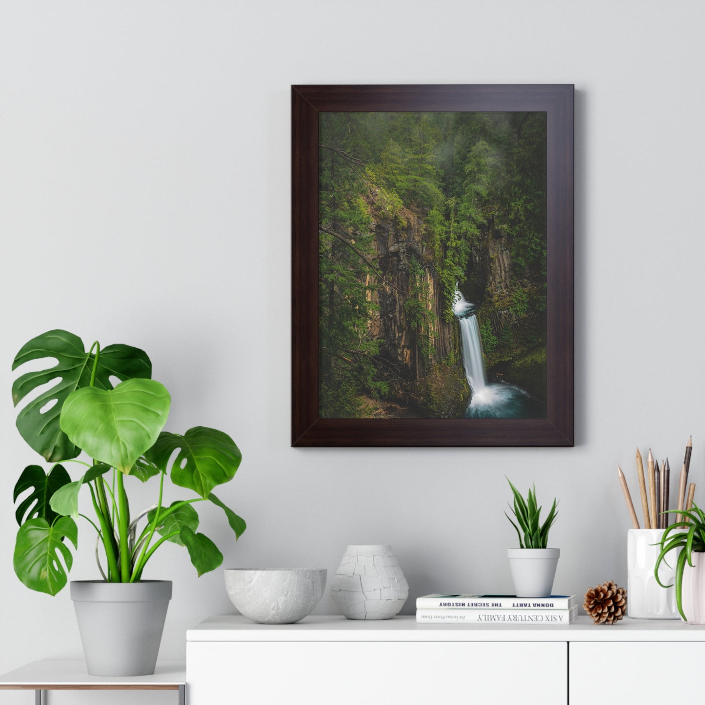 Oregon - Toketee Falls - Framed Vertical Poster