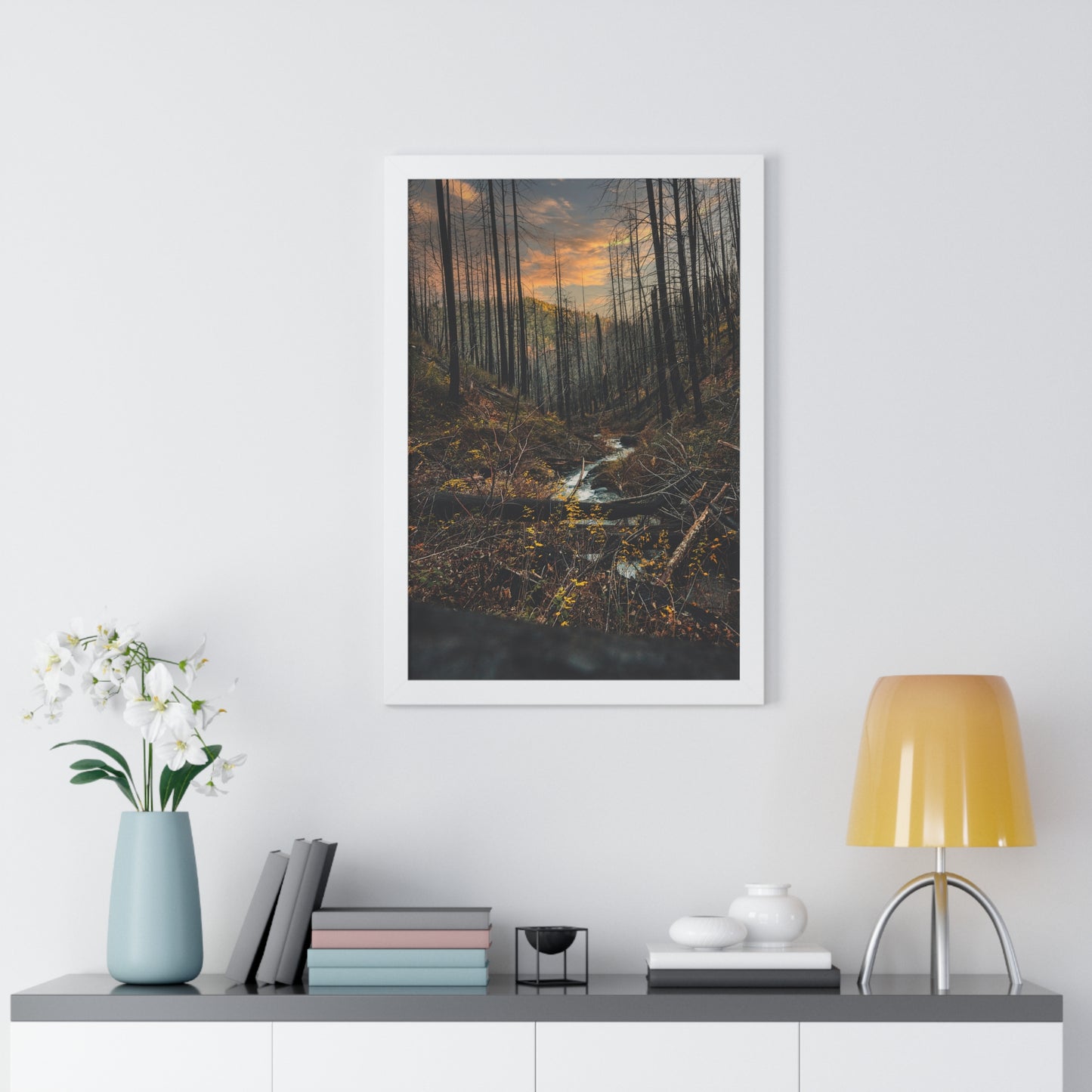 Oregon - Fall Creek Falls - Framed Vertical Poster