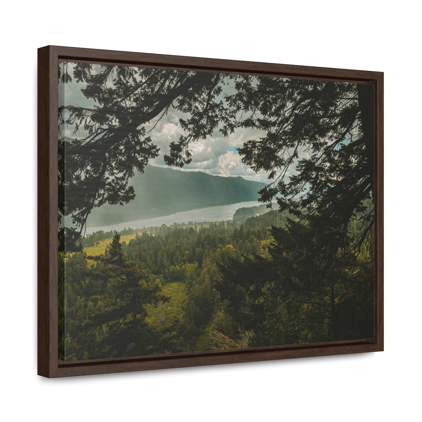 Washington - The Gorge Peak Through - Gallery Canvas Wrap, Horizontal Frame