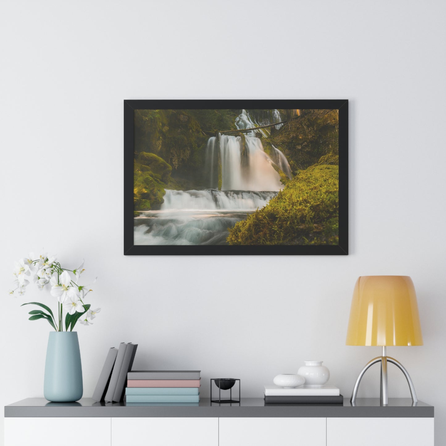 Washington - Lower Panther Creek Falls - Framed Horizontal Poster