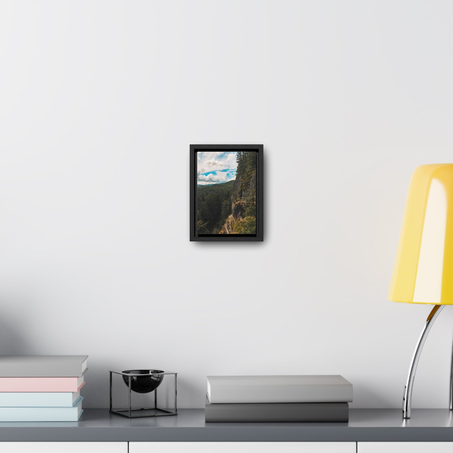 Washington - Beacon Rock View Point - Gallery Canvas Wraps, Vertical Frame