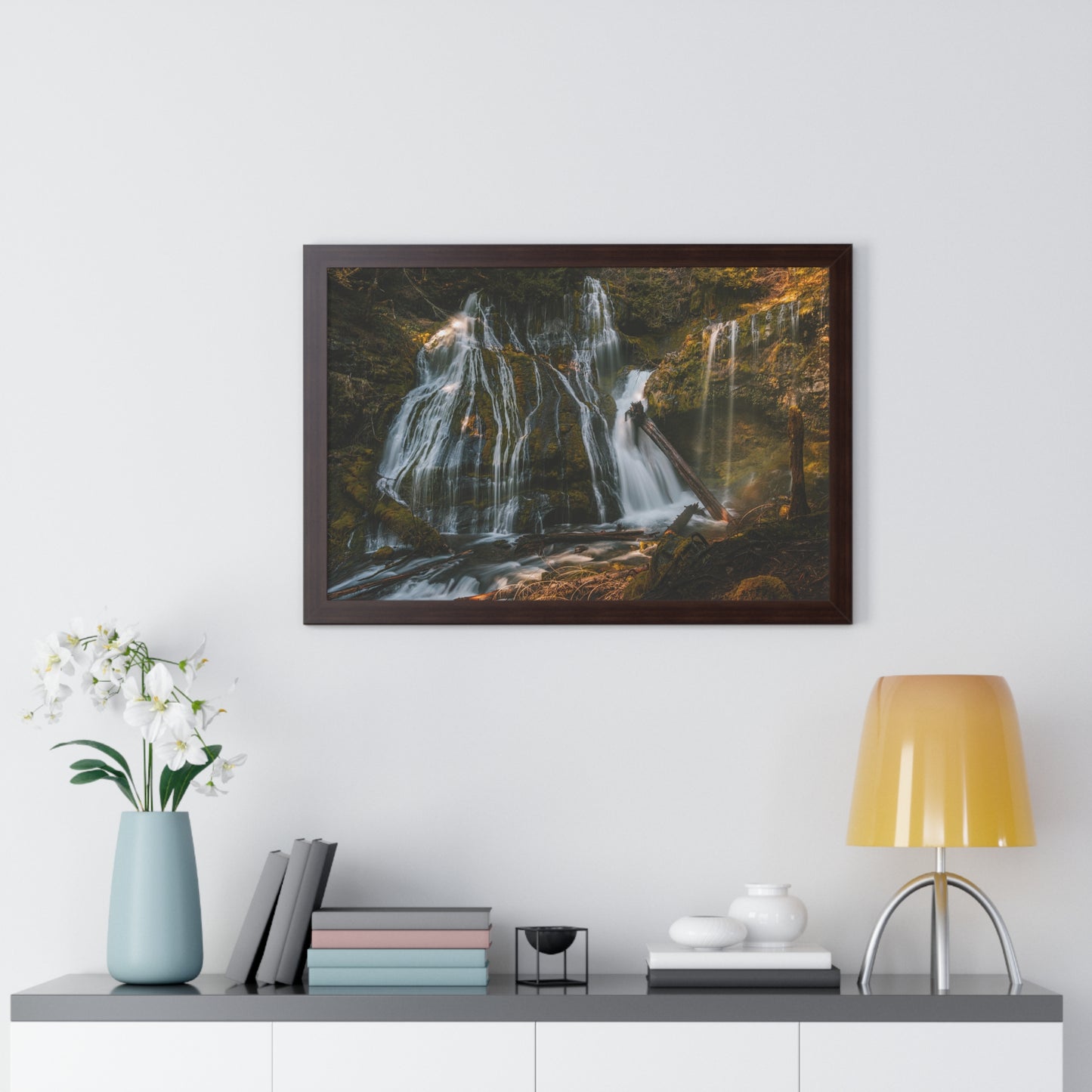 Washington - Panther Creek Falls - Framed Horizontal Poster