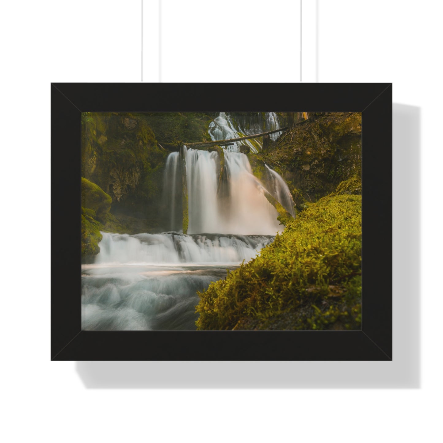 Washington - Lower Panther Creek Falls - Framed Horizontal Poster
