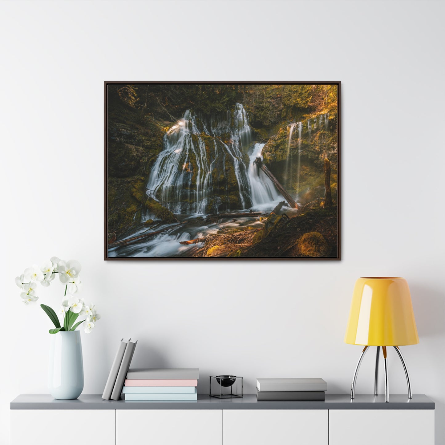 Washington - Panther Creek Falls - Gallery Canvas Wrap, Horizontal Frame