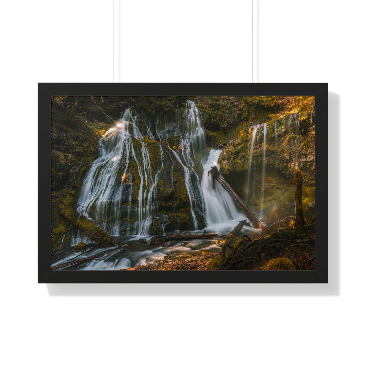 Washington - Panther Creek Falls - Framed Horizontal Poster