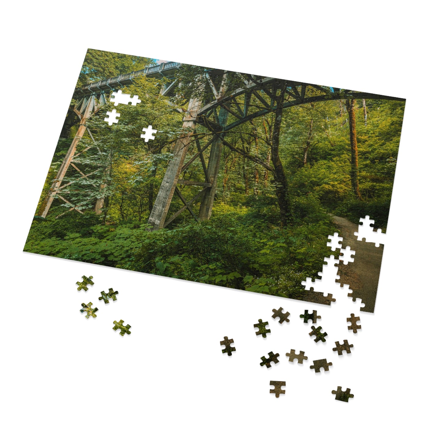 Oregon - Latourell Falls Bridge Trail - Jigsaw Puzzle (30, 110, 252, 500,1000-Piece)