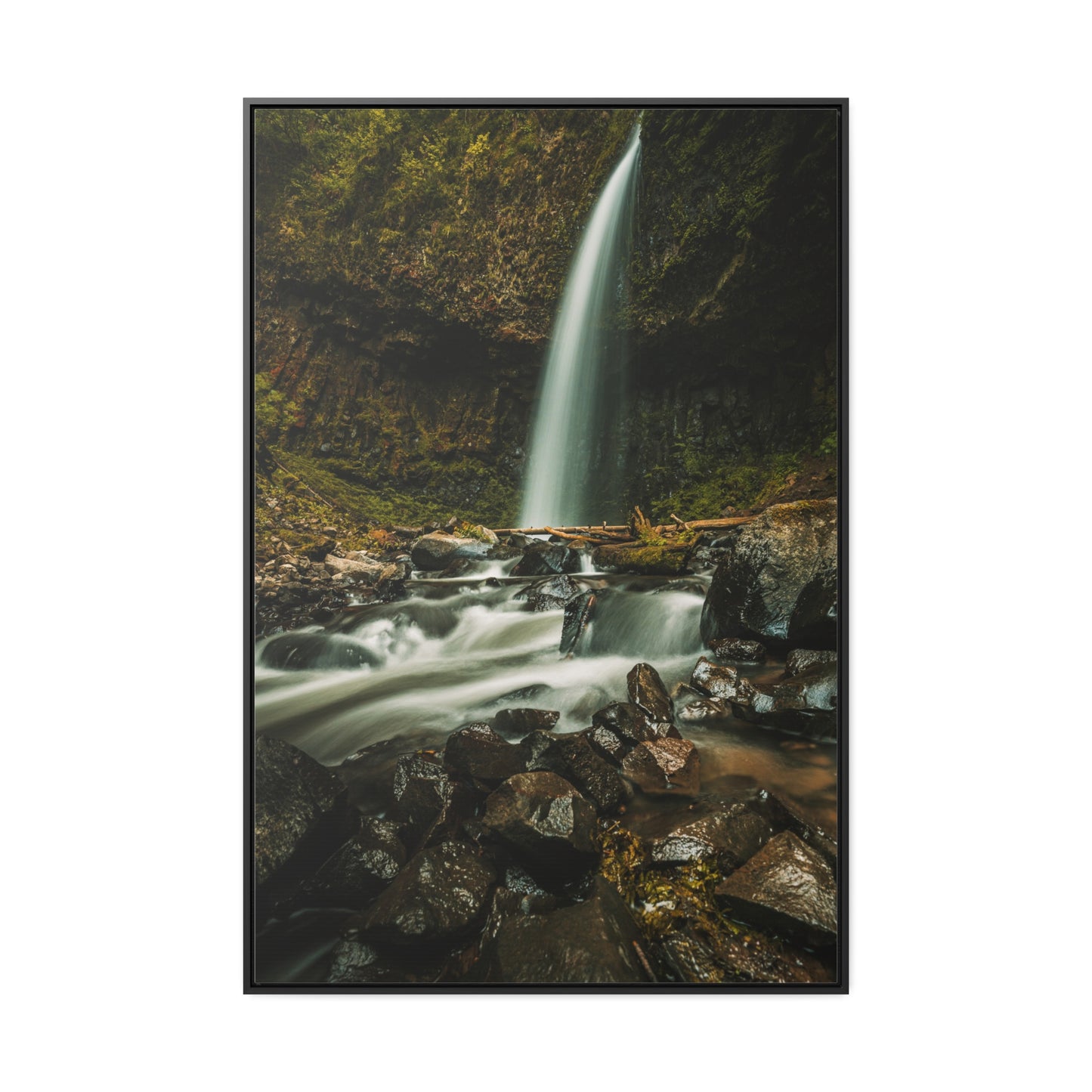 Oregon - Upper Latourell Falls - Gallery Canvas Wraps, Vertical Frame