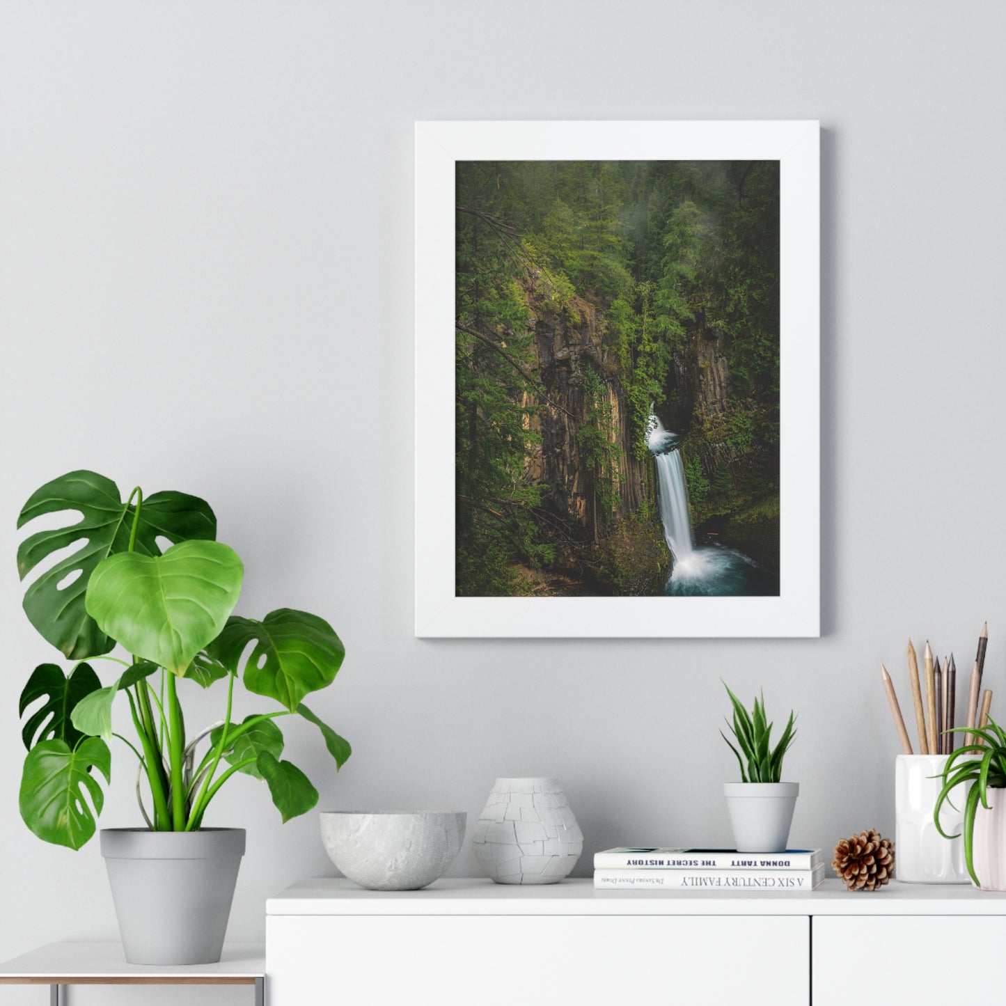 Oregon - Toketee Falls - Framed Vertical Poster