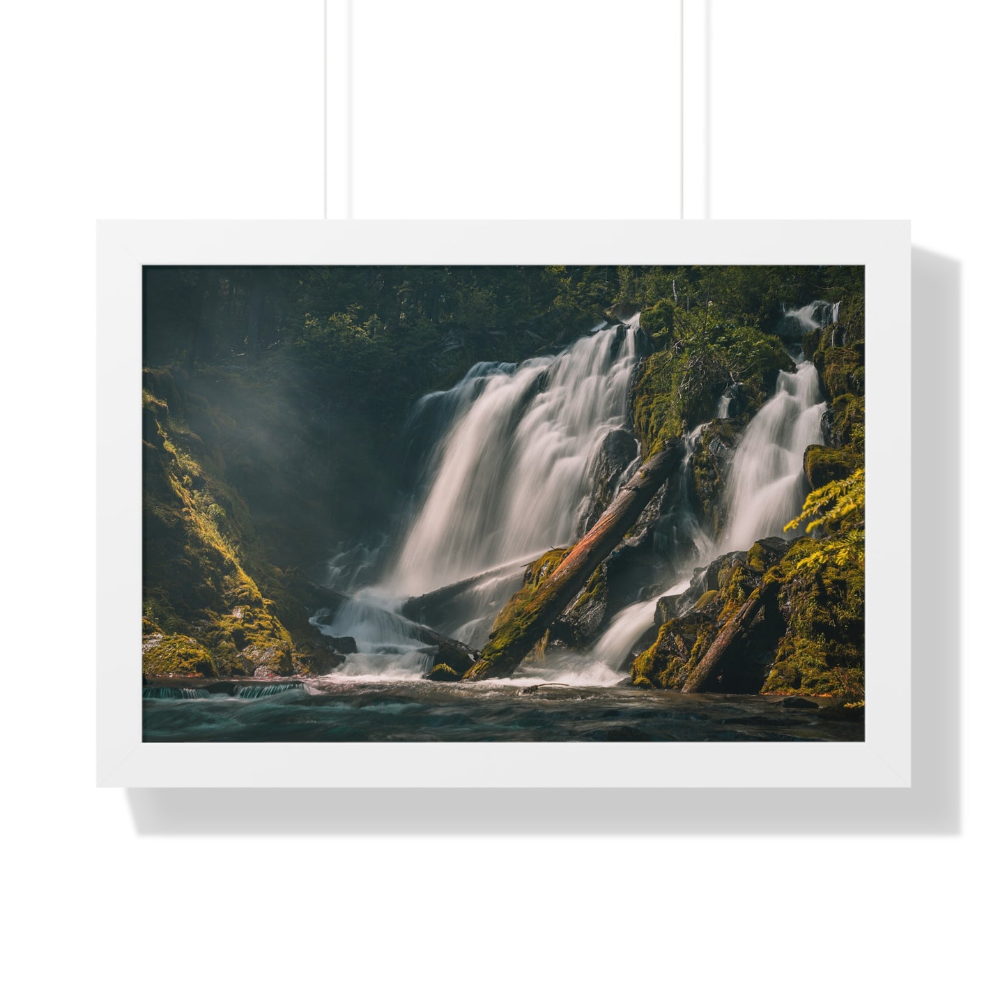 Oregon - National Creek Falls - Framed Horizontal Poster