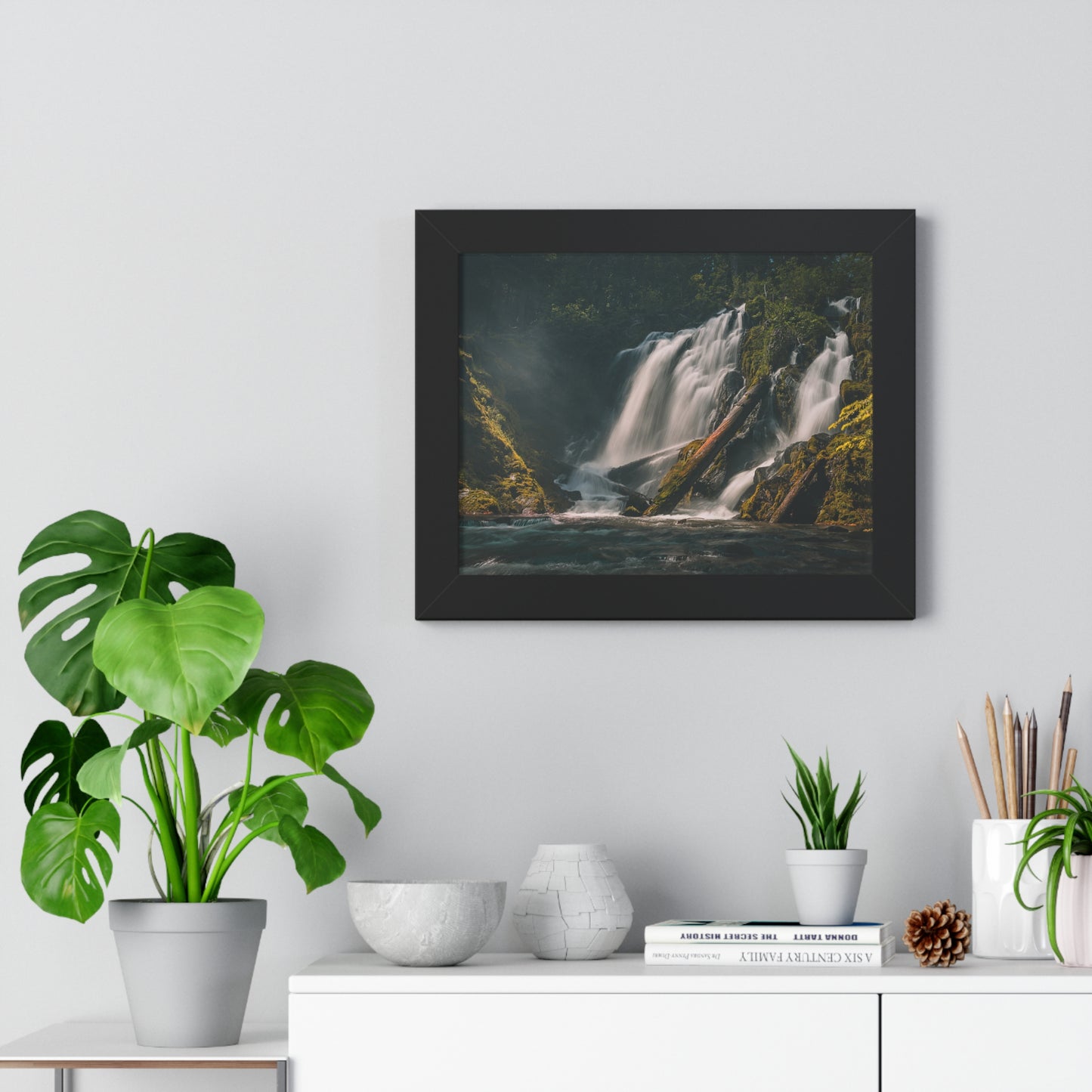 Oregon - National Creek Falls - Framed Horizontal Poster