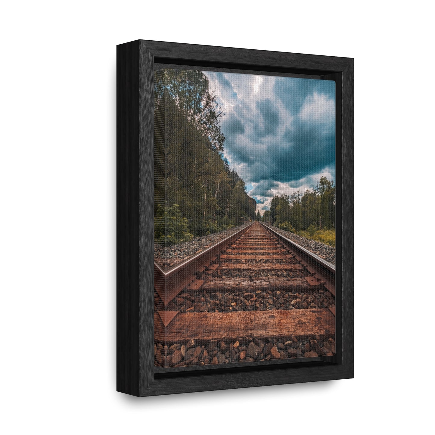 Oregon Train Tracks - Gallery Canvas Wraps, Vertical Frame