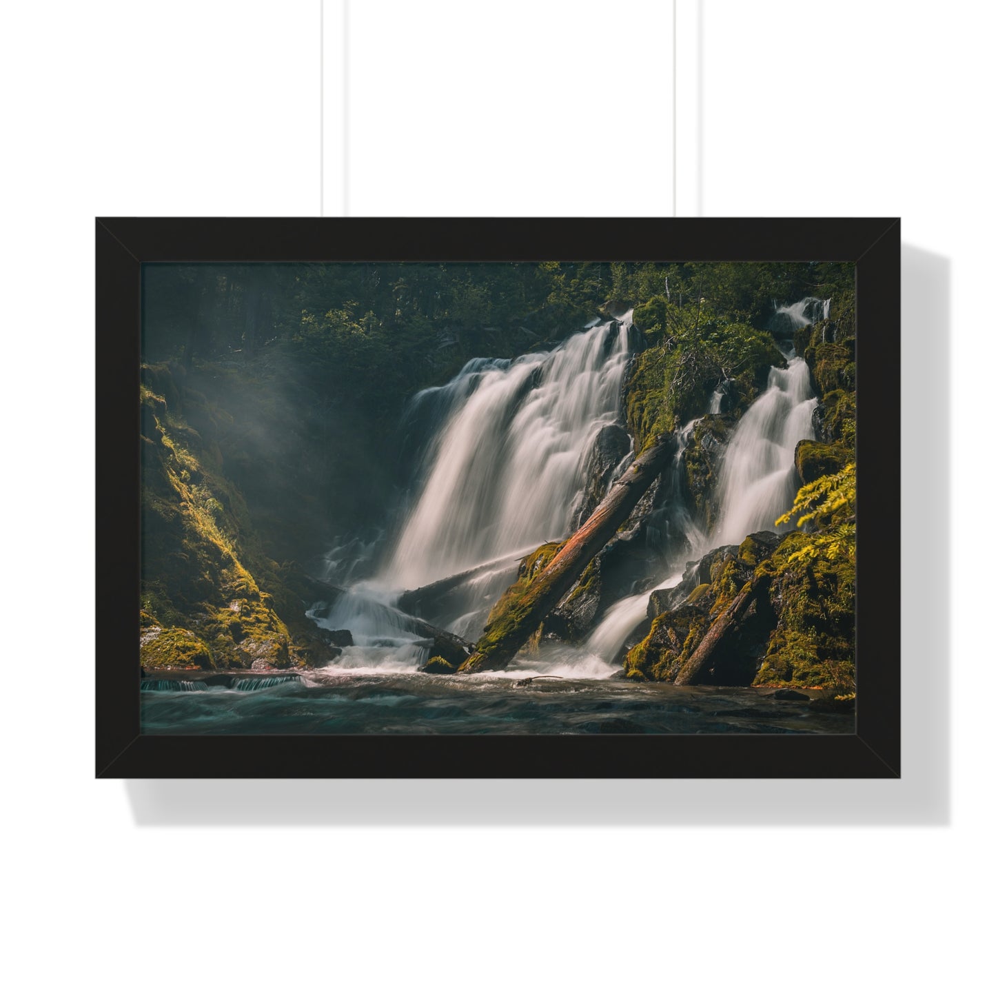 Oregon - National Creek Falls - Framed Horizontal Poster