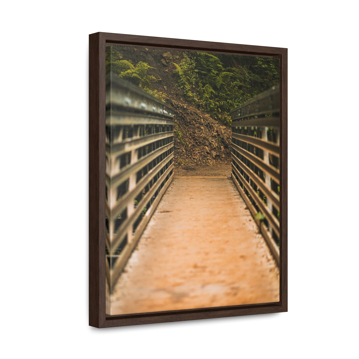 Oregon - Upper Latourell Falls Bridge - Gallery Canvas Wraps, Vertical Frame