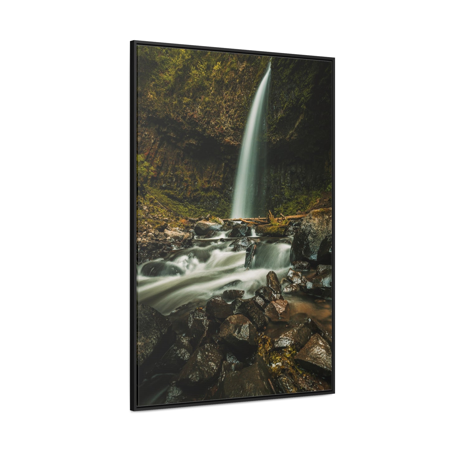 Oregon - Upper Latourell Falls - Gallery Canvas Wraps, Vertical Frame