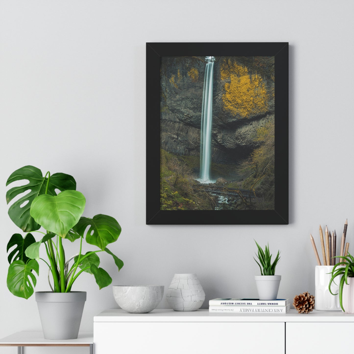 Oregon - Latourell Falls - Framed Vertical Poster