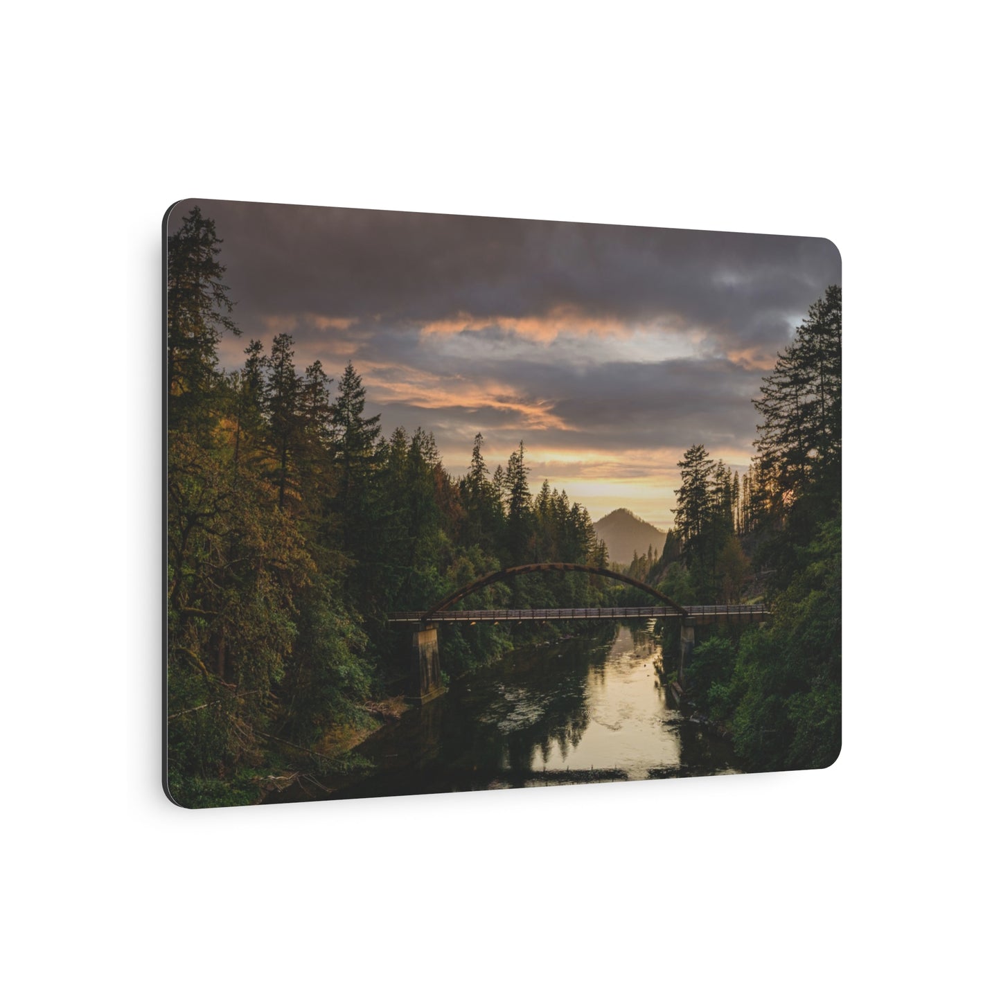 Oregon - Tioga Bridge - Metal Art Sign