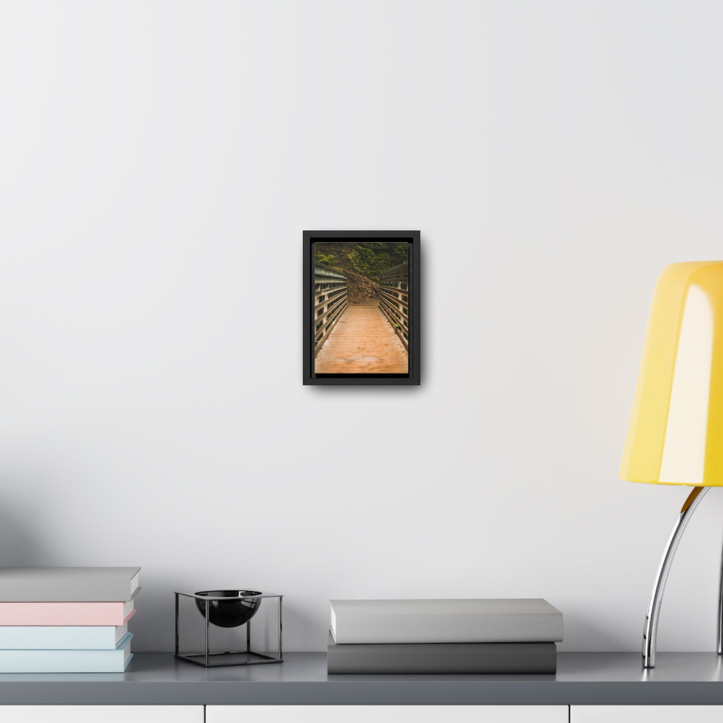 Oregon - Upper Latourell Falls Bridge - Gallery Canvas Wraps, Vertical Frame