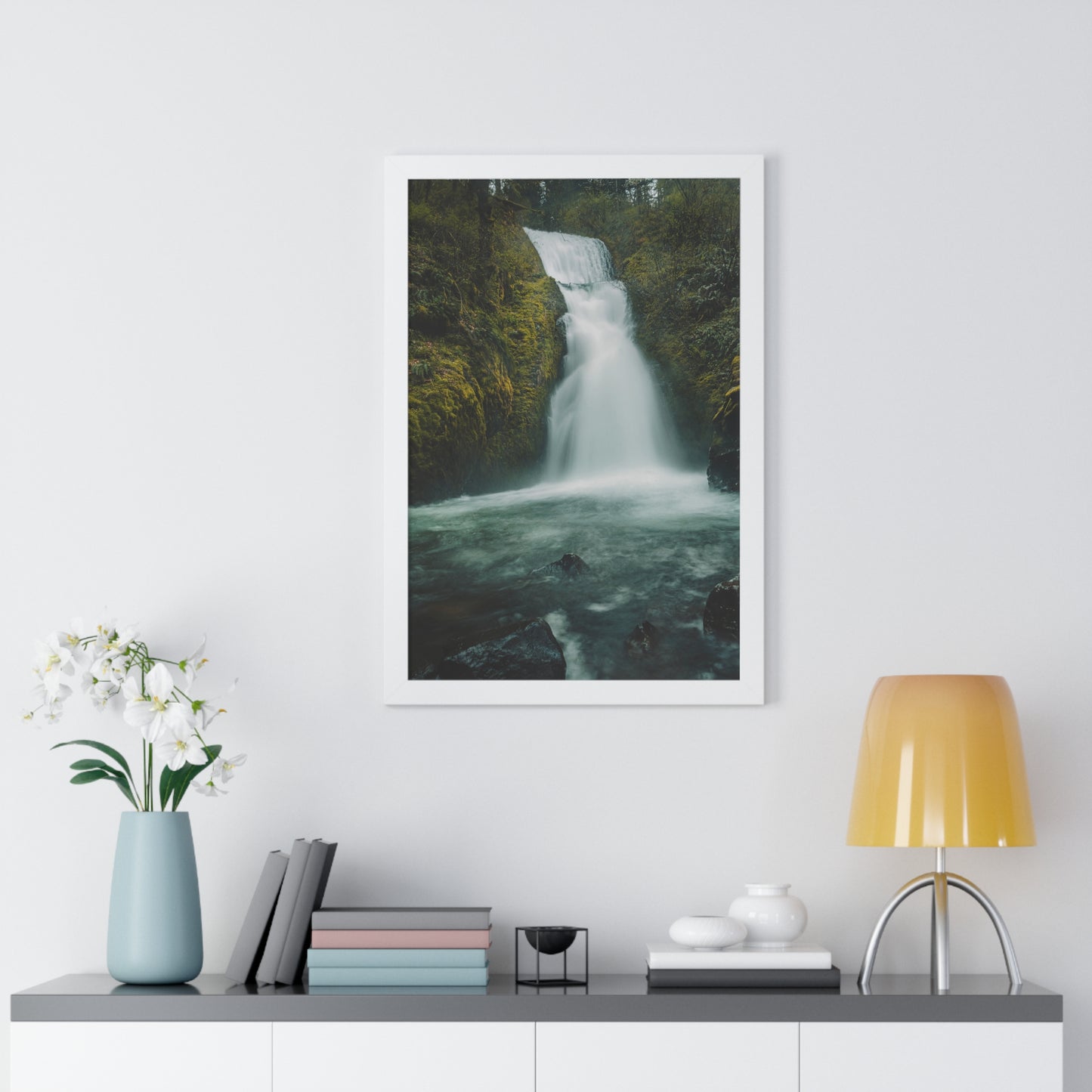 Oregon - Bridal Veil Falls - Framed Vertical Poster