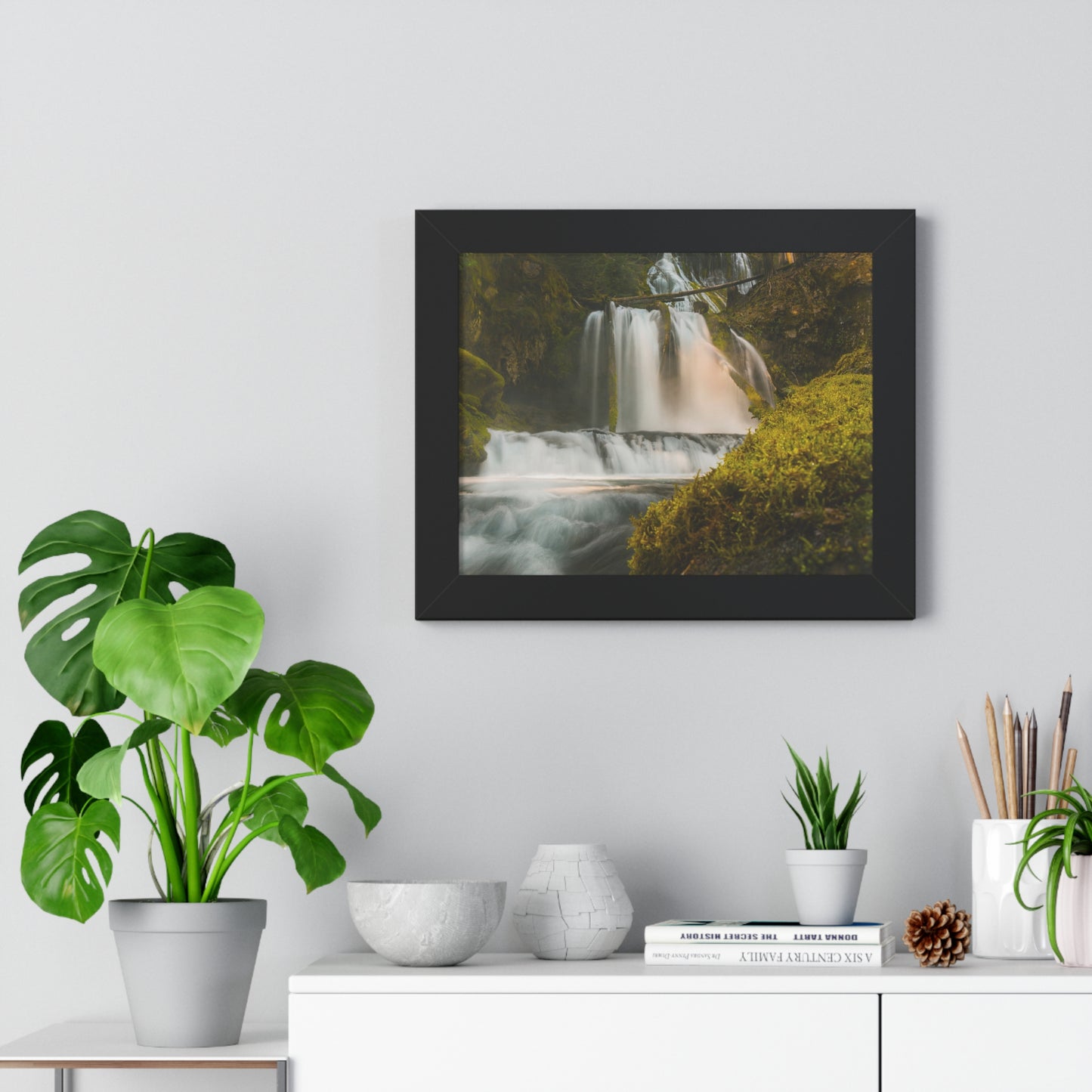 Washington - Lower Panther Creek Falls - Framed Horizontal Poster