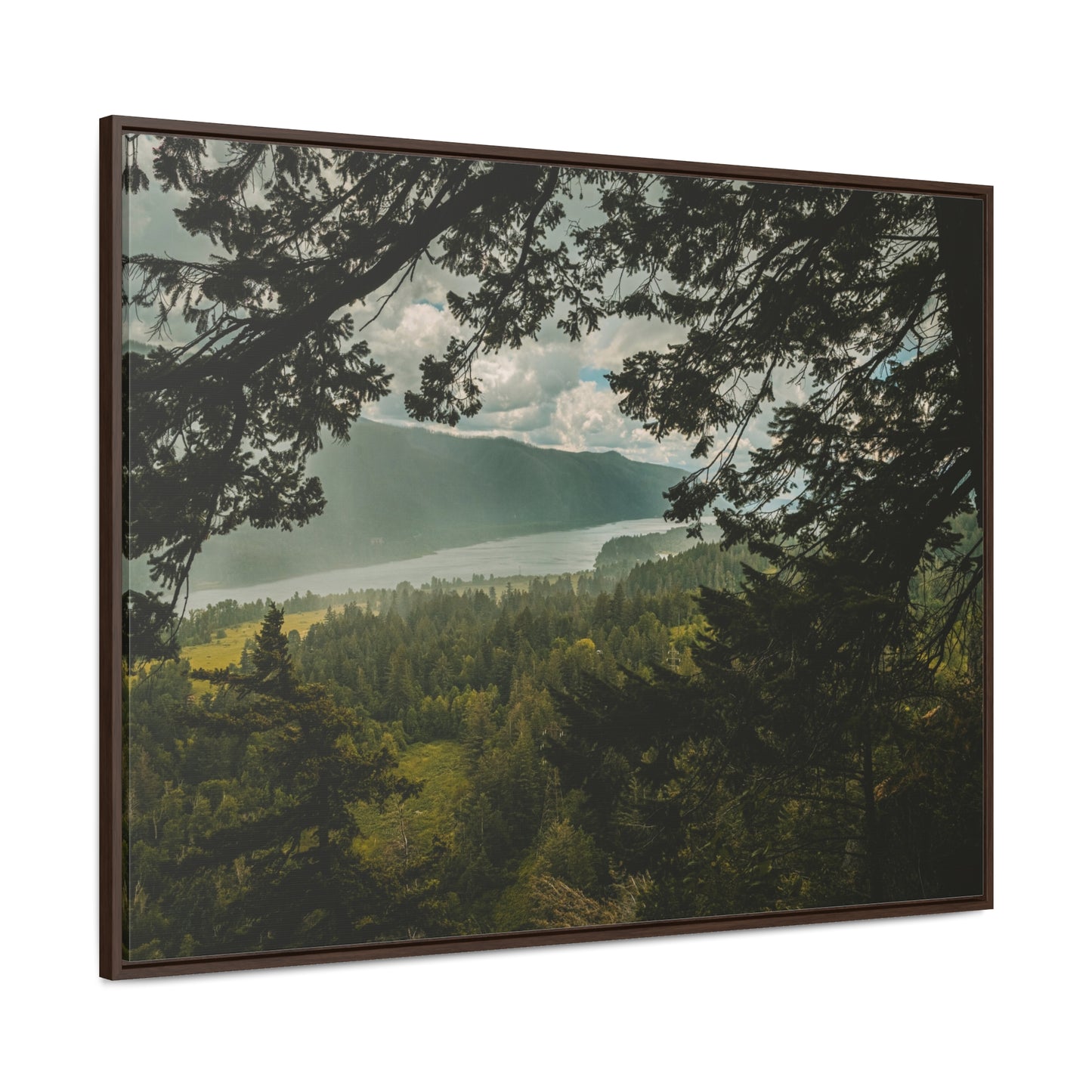 Washington - The Gorge Peak Through - Gallery Canvas Wrap, Horizontal Frame
