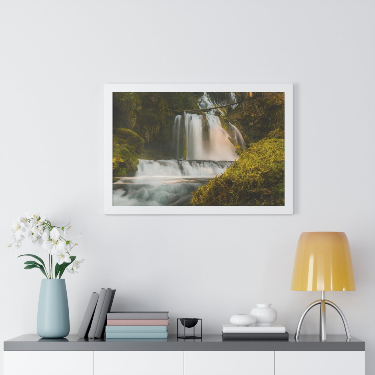 Washington - Lower Panther Creek Falls - Framed Horizontal Poster