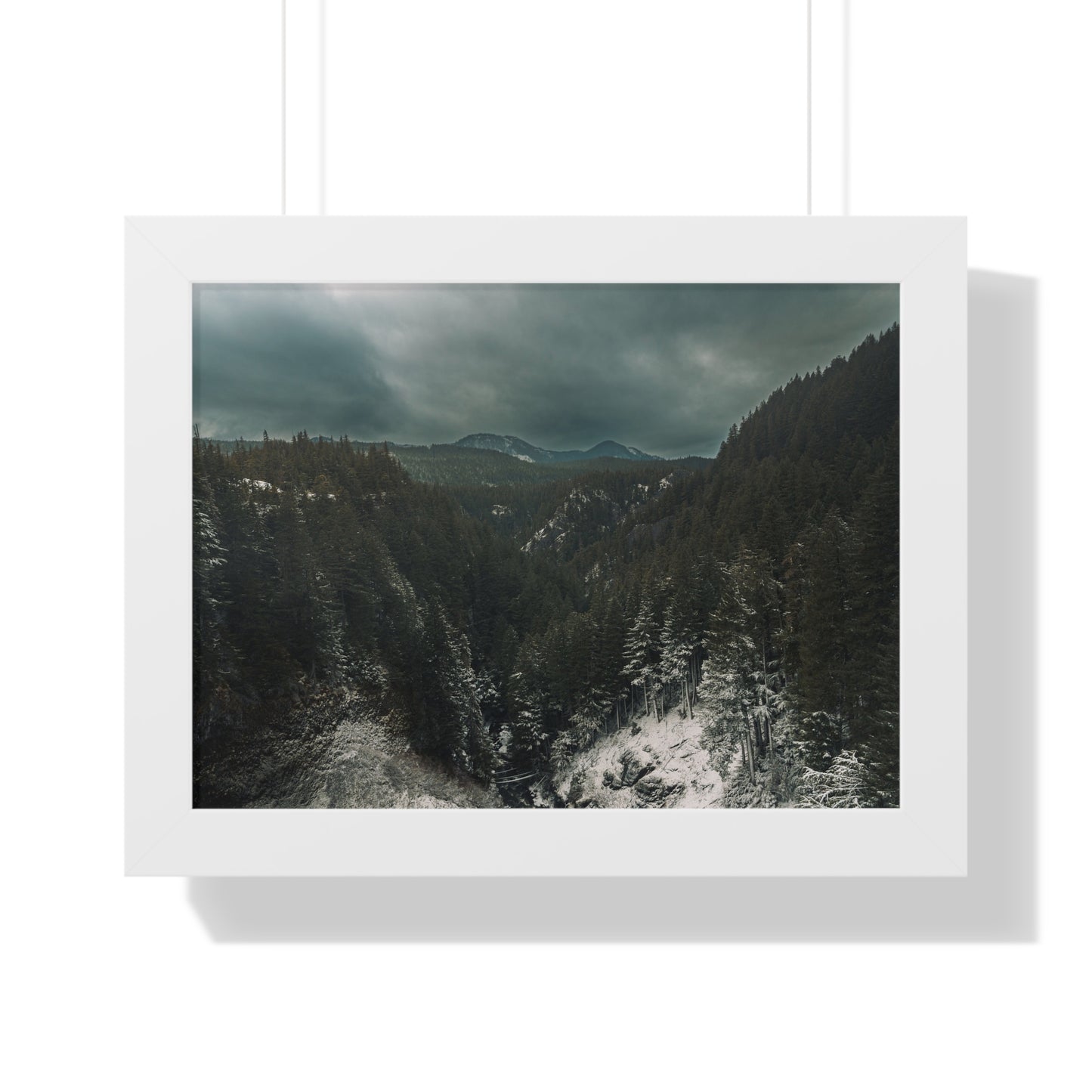 Oregon - Salt Creek Falls View Point - Framed Horizontal Poster