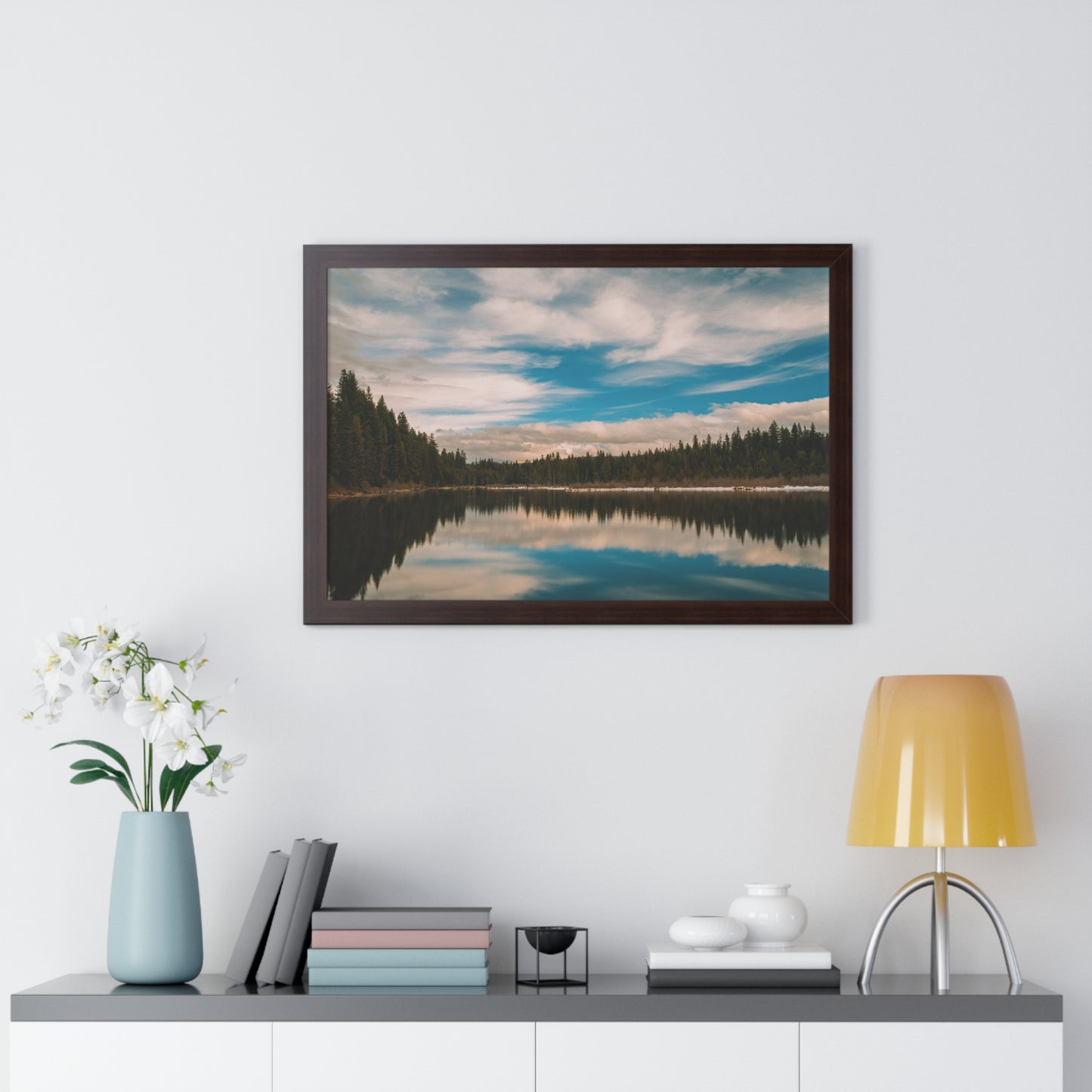 Oregon - Stump Lake - Framed Horizontal Poster
