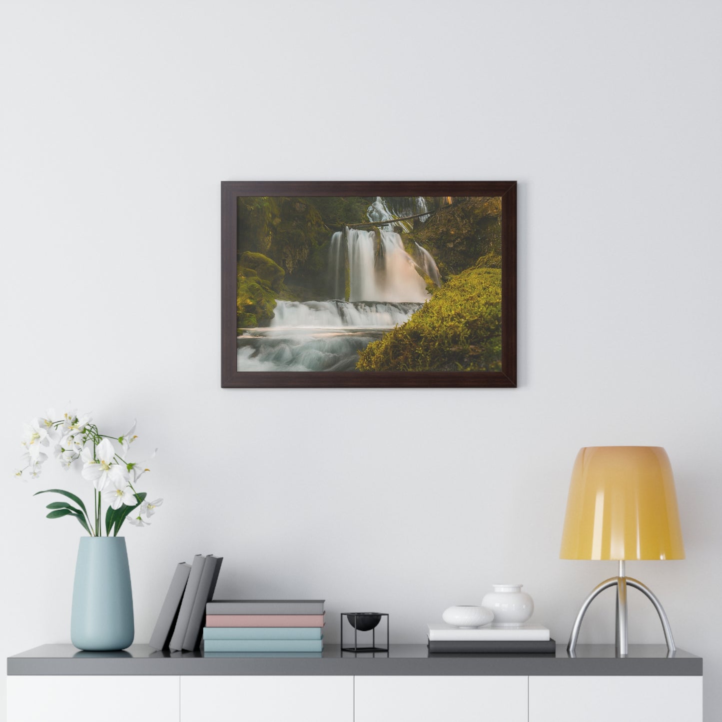 Washington - Lower Panther Creek Falls - Framed Horizontal Poster