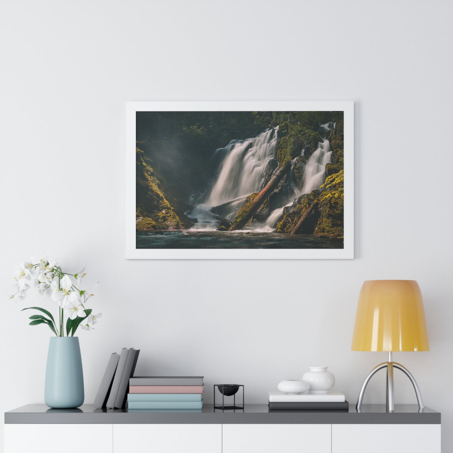 Oregon - National Creek Falls - Framed Horizontal Poster