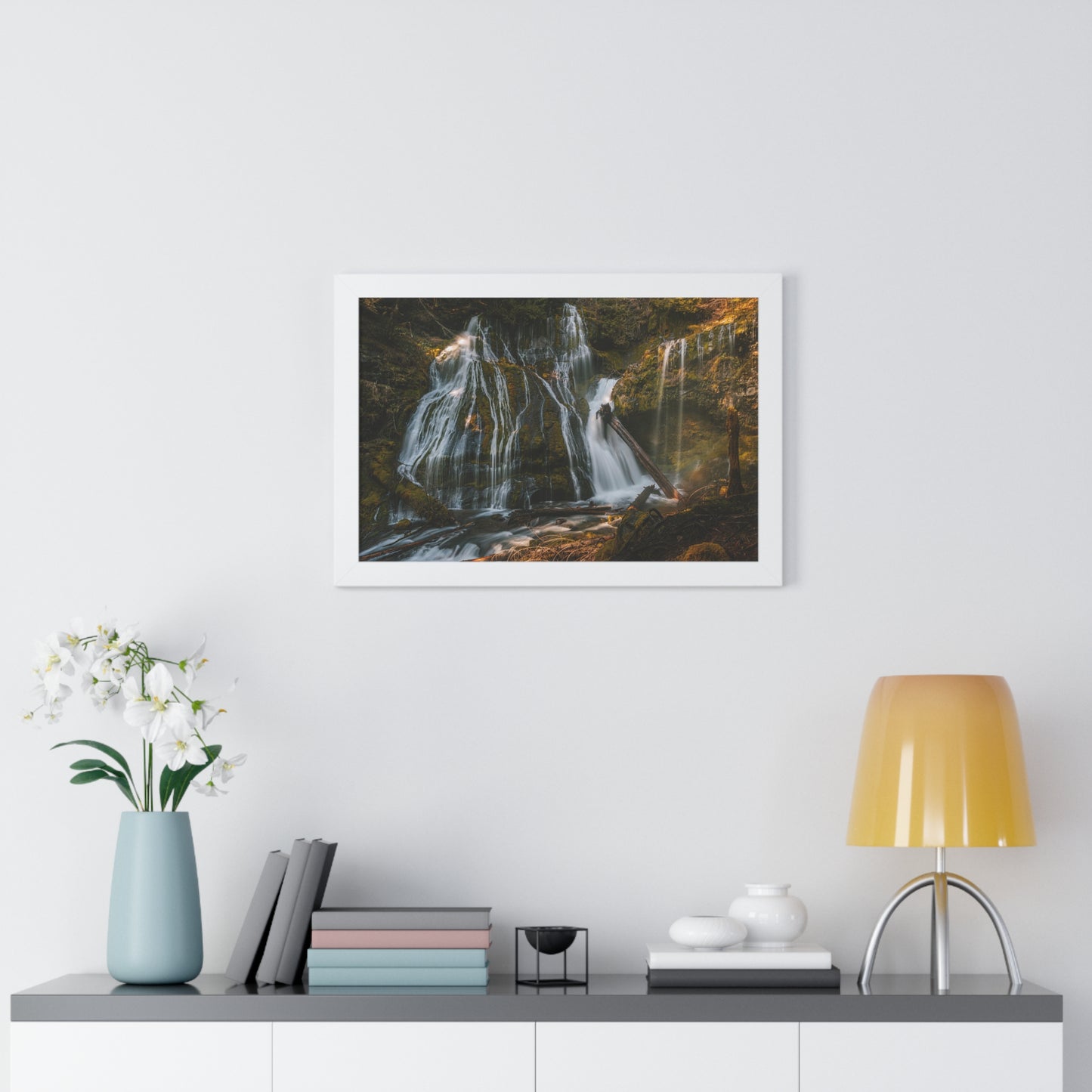 Washington - Panther Creek Falls - Framed Horizontal Poster
