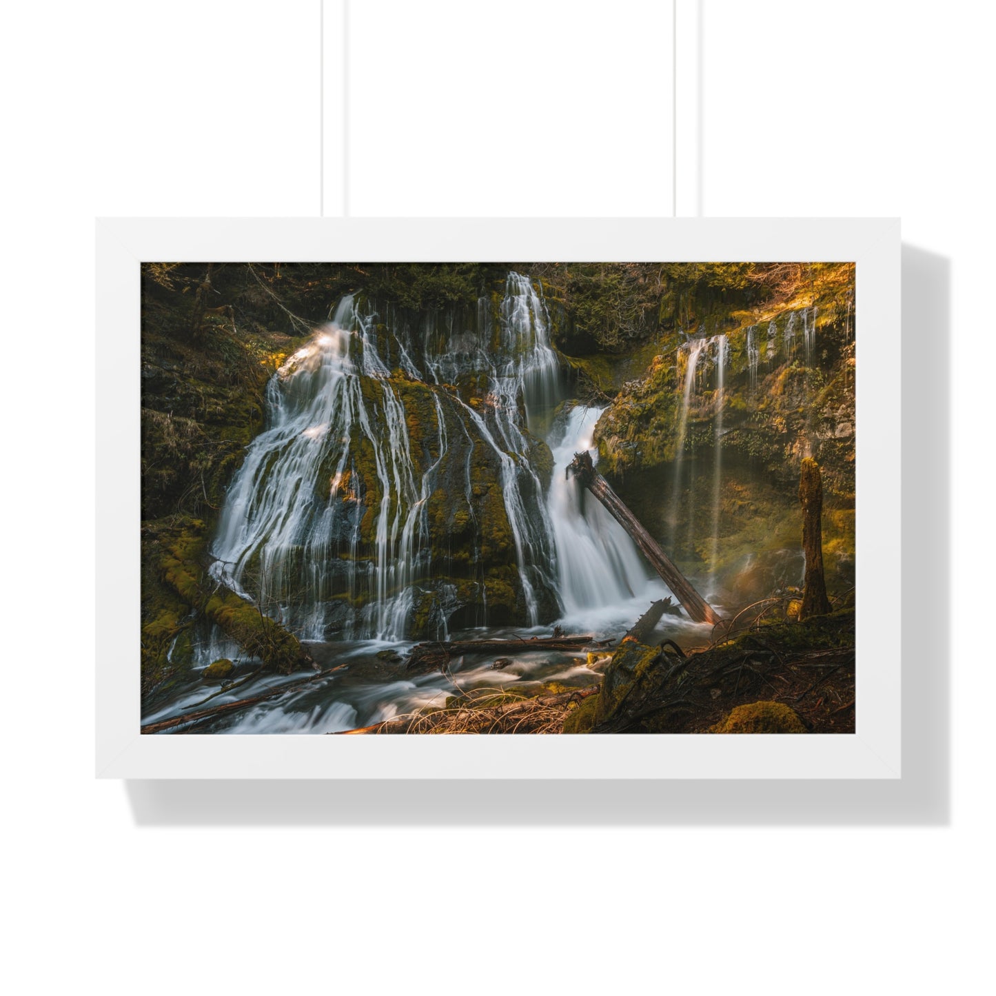 Washington - Panther Creek Falls - Framed Horizontal Poster