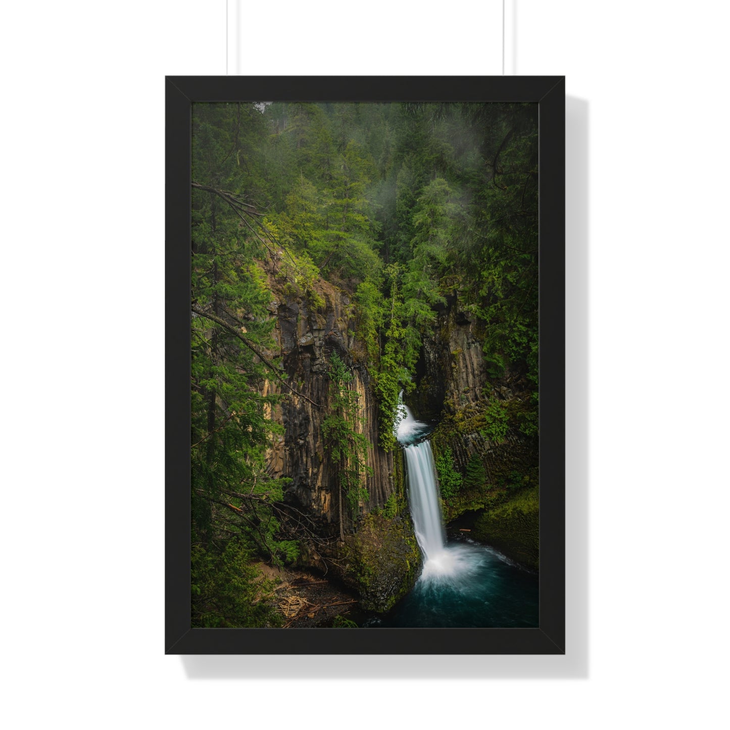 Oregon - Toketee Falls - Framed Vertical Poster