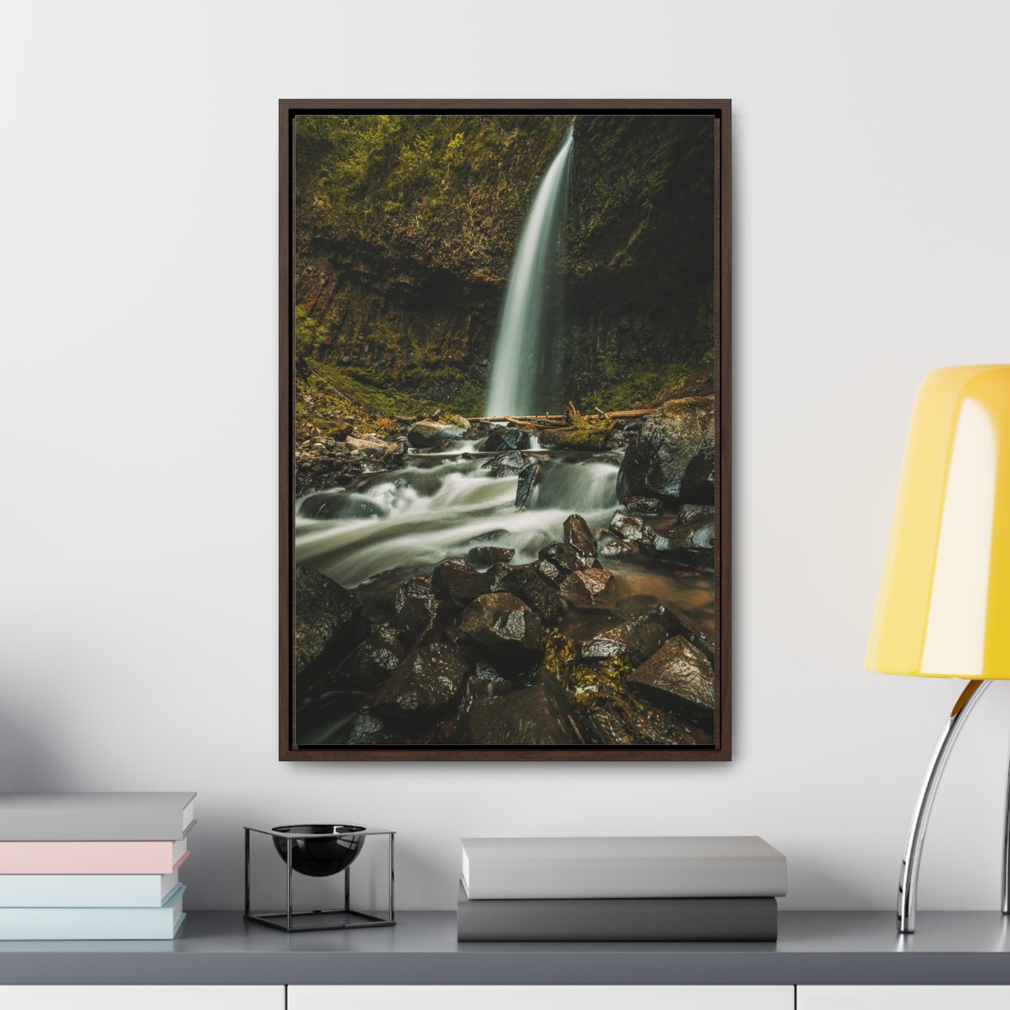 Oregon - Upper Latourell Falls - Gallery Canvas Wraps, Vertical Frame
