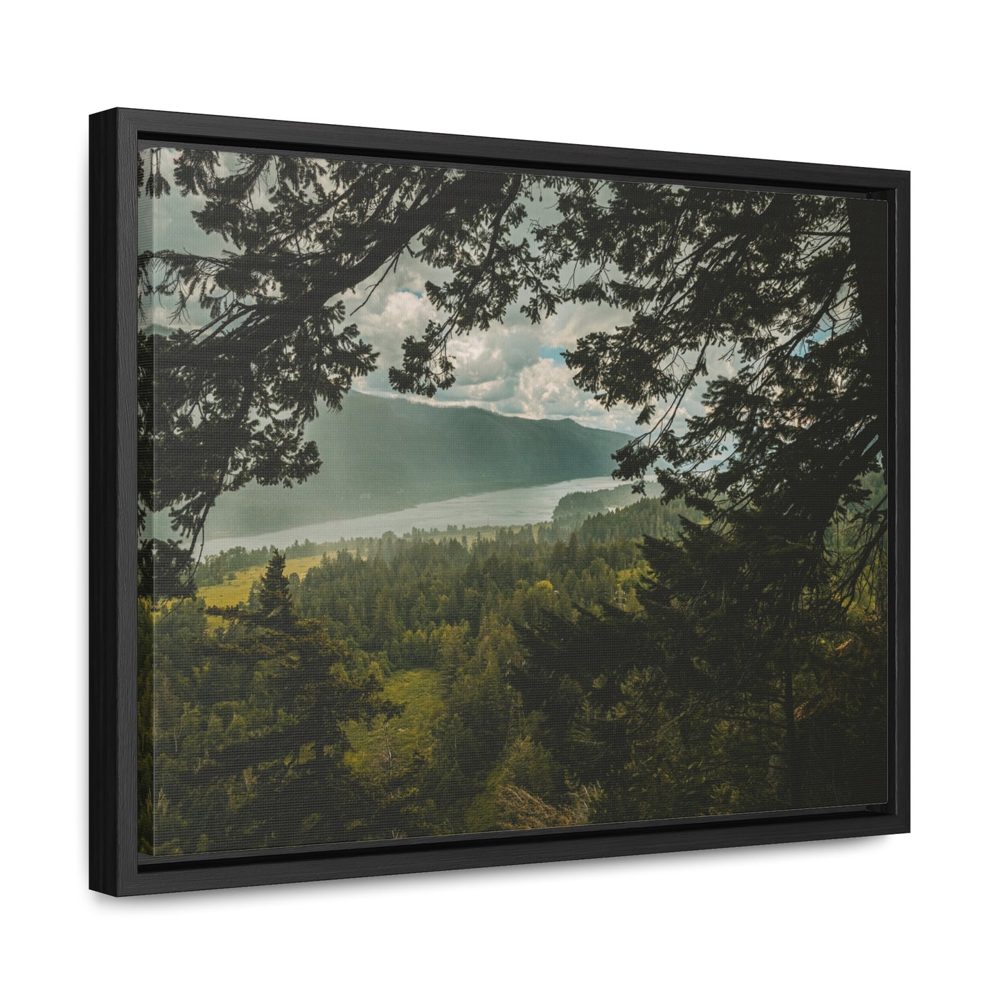 Washington - The Gorge Peak Through - Gallery Canvas Wrap, Horizontal Frame